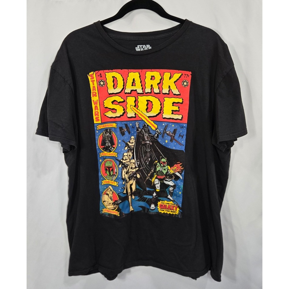 Star Wars Dark Side Comic Graphic T-Shirt‎ XL Darth Vader Boba Fett Fifth Sun